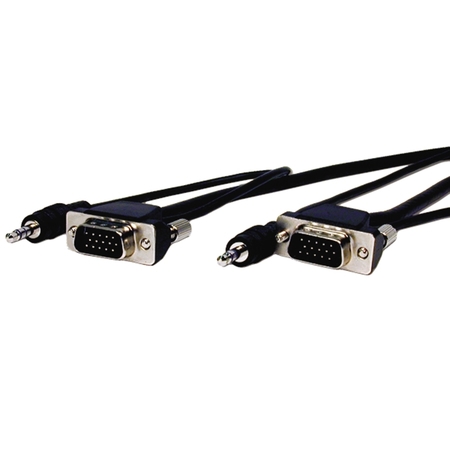 COMPREHENSIVE CONNECTIVITY MICRO VGA HD15 PLUG TO PLUG, W/AUDIO CABLE BLK 6FT,  MVGA15P-P-6HR/A